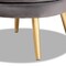 Baxton Studio Baptiste Glam and Luxe Grey Velvet Fabric and Gold Finished Wood Accent Chair 175-11235-Zoro - alternate 6